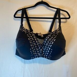 Plus-Size Bikini Swim Top, Black, Size 44DDD